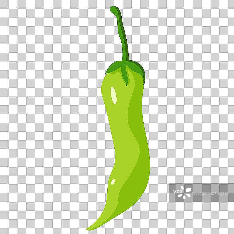卡通矢量绿辣椒插画素材图片素材