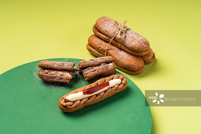 夹心曲奇饼干 长条曲奇饼干图片素材