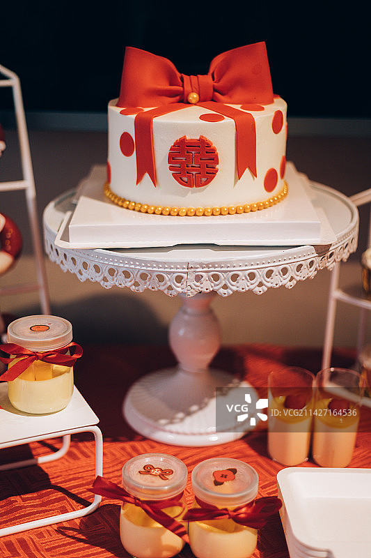 囍字蛋糕图片素材