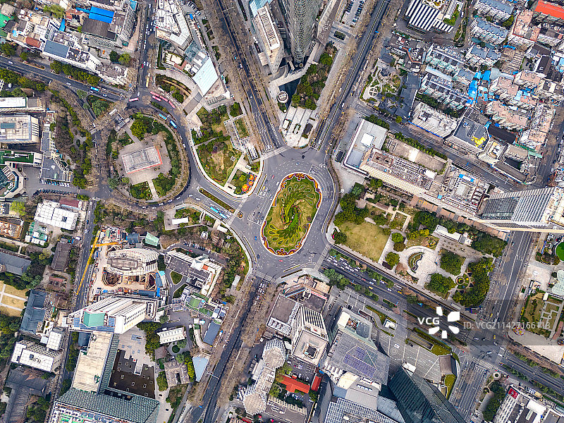 南京鼓楼广场航拍图片素材