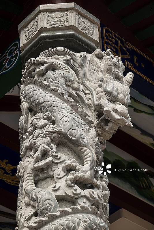 龙柱石雕图片素材
