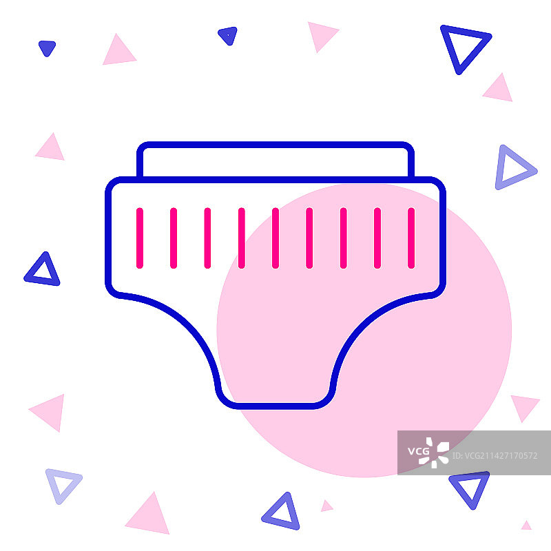 白色背景上的成人尿布图标图片素材