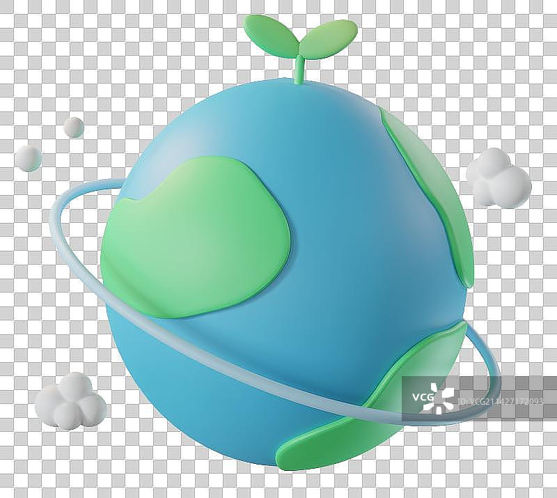 地球植物3D三维渲染元素图片素材