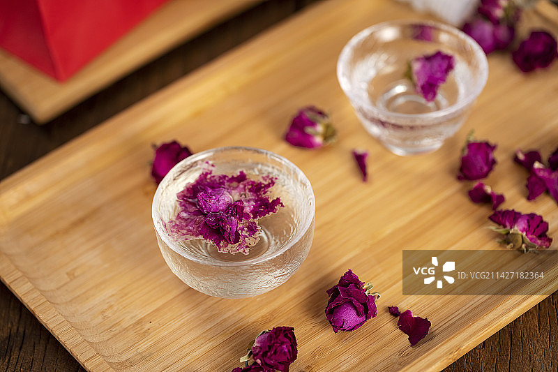 水泡玫瑰花茶养颜美容图片素材