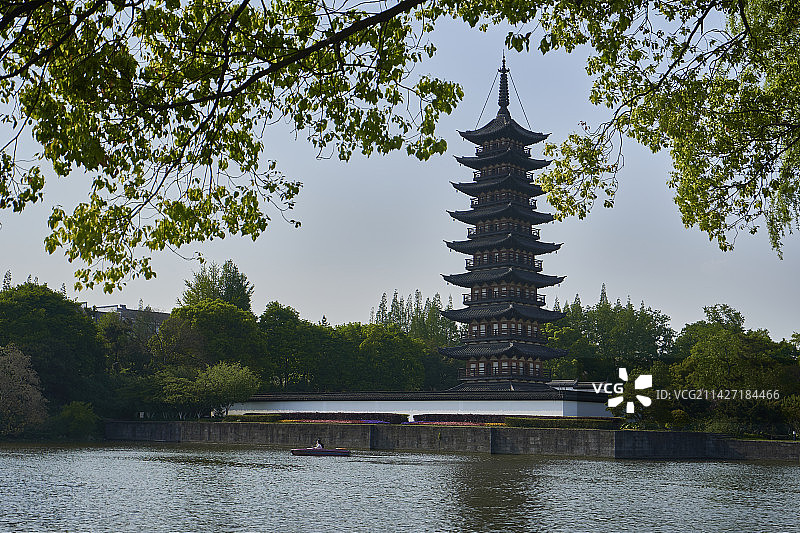 江南古典园林方塔园图片素材