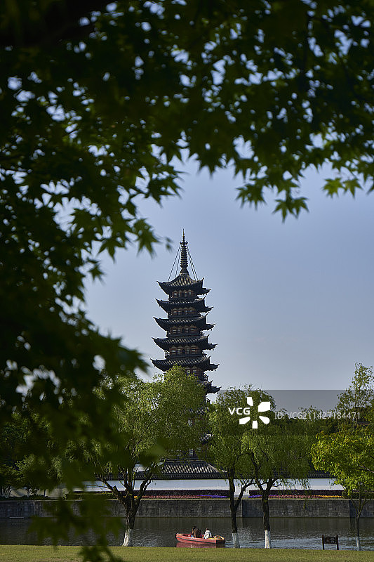 江南古典园林方塔园图片素材