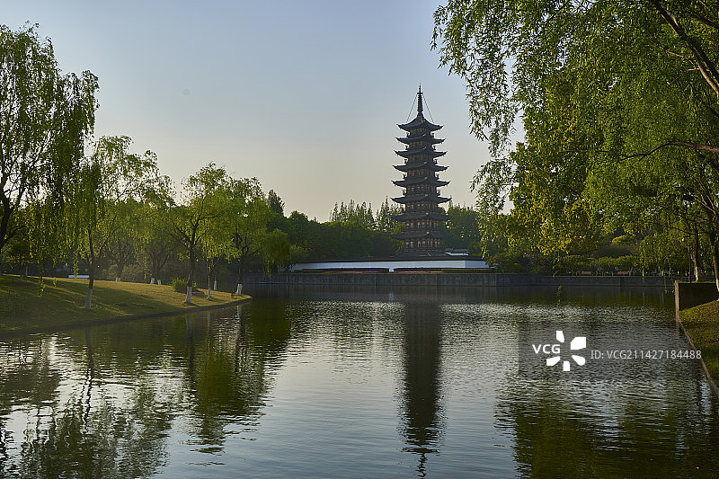 江南古典园林方塔园图片素材