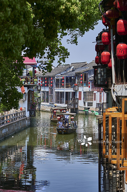 江南古镇朱家角风光图片素材