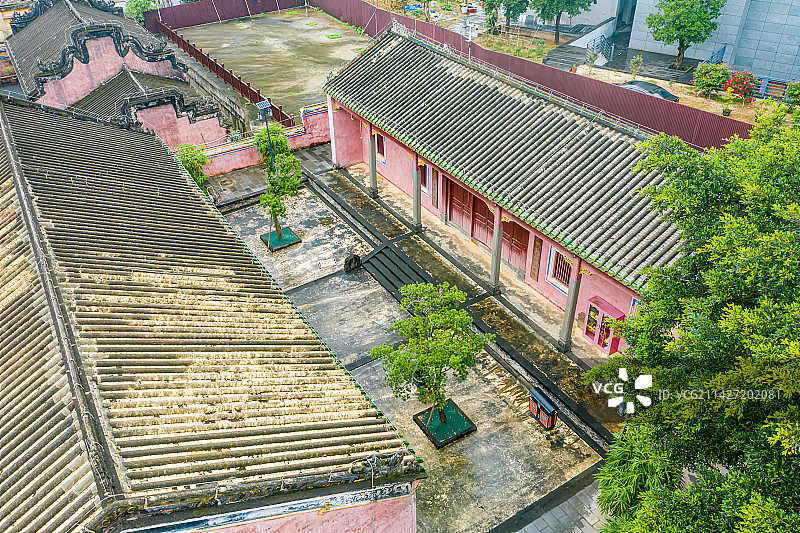 航拍海南文昌孔庙 文昌学宫文昌文庙 文昌圣殿古建筑群图片素材