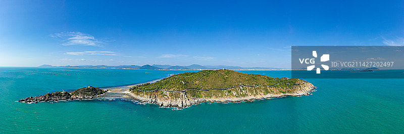 航拍海南三亚西岛海洋文化旅游区 海南岛美景 热带海岛 蔚蓝小岛 蓝色人间天堂 西瑁洲岛 玳瑁岛图片素材