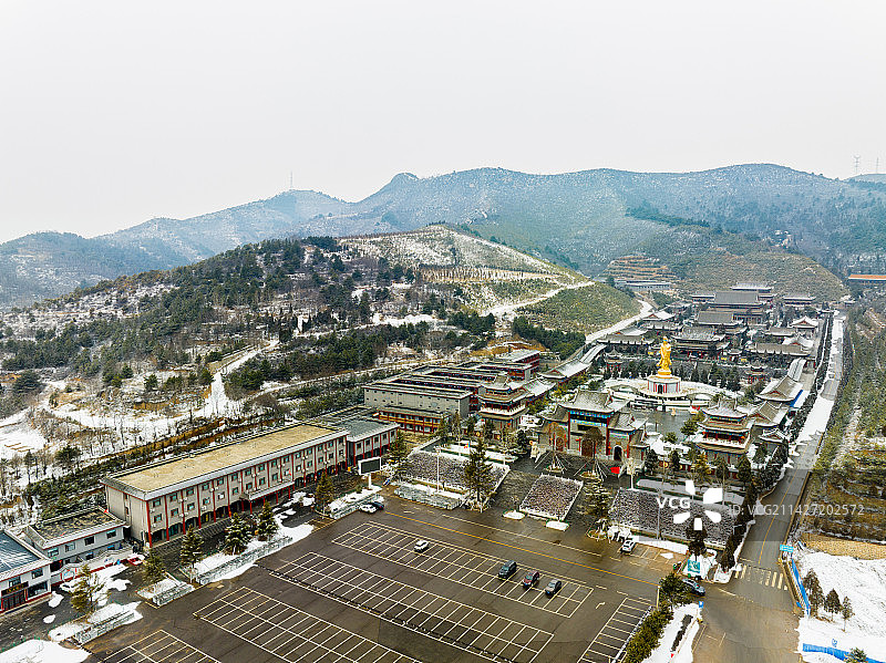 航拍山西省阳泉市盂县报国寺图片素材