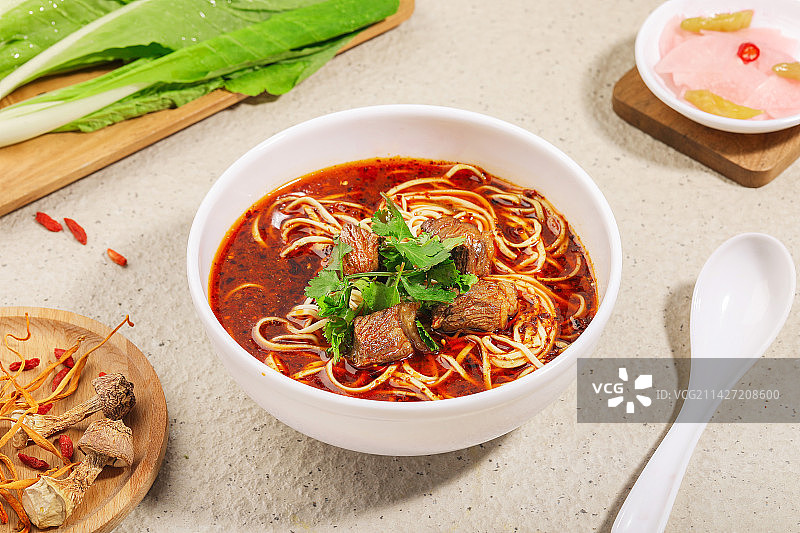 红油牛肉面图片素材