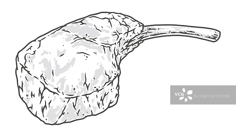 猪里脊肉复古标志单色设计图片素材