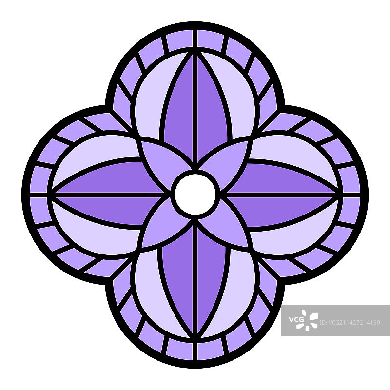 带彩色碎片的彩色玻璃窗图片素材