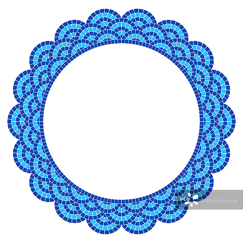 古代马赛克装饰石框图片素材