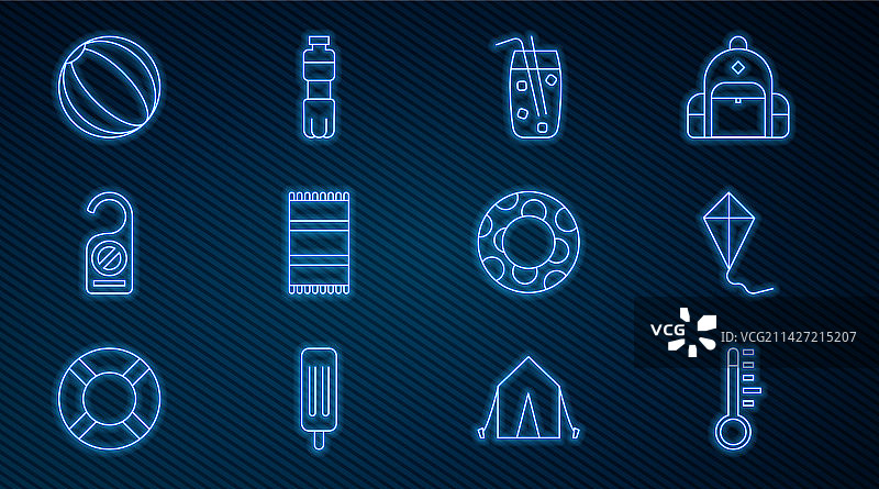 气象温度计风筝鸡尾酒图片素材