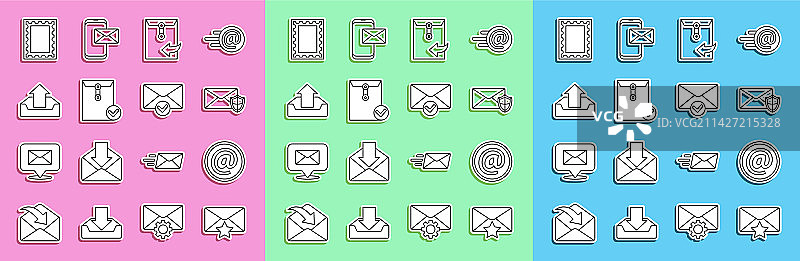 信封邮件星标图标图片素材