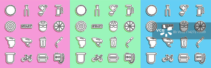 秒表自行车气筒车轮元素合集图片素材