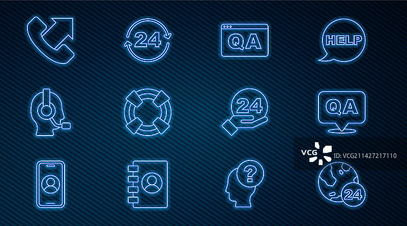 24小时客服电话问答图片素材