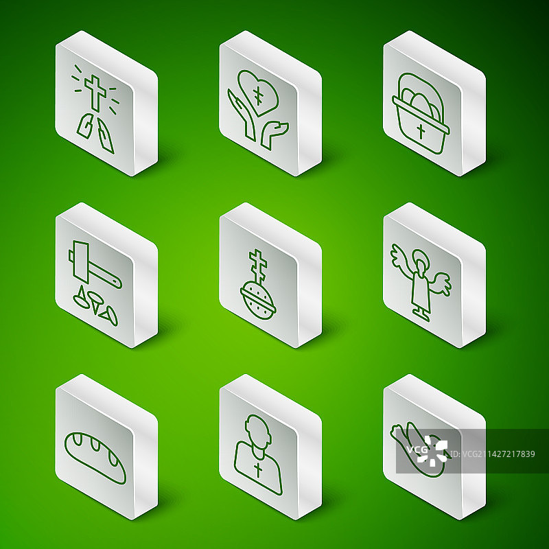 鸽子、牧师祈祷手势图标图片素材