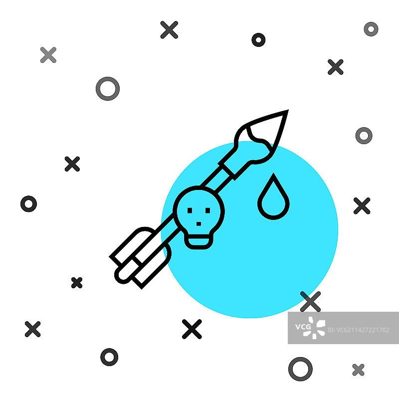 箭头上的毒药图标图片素材