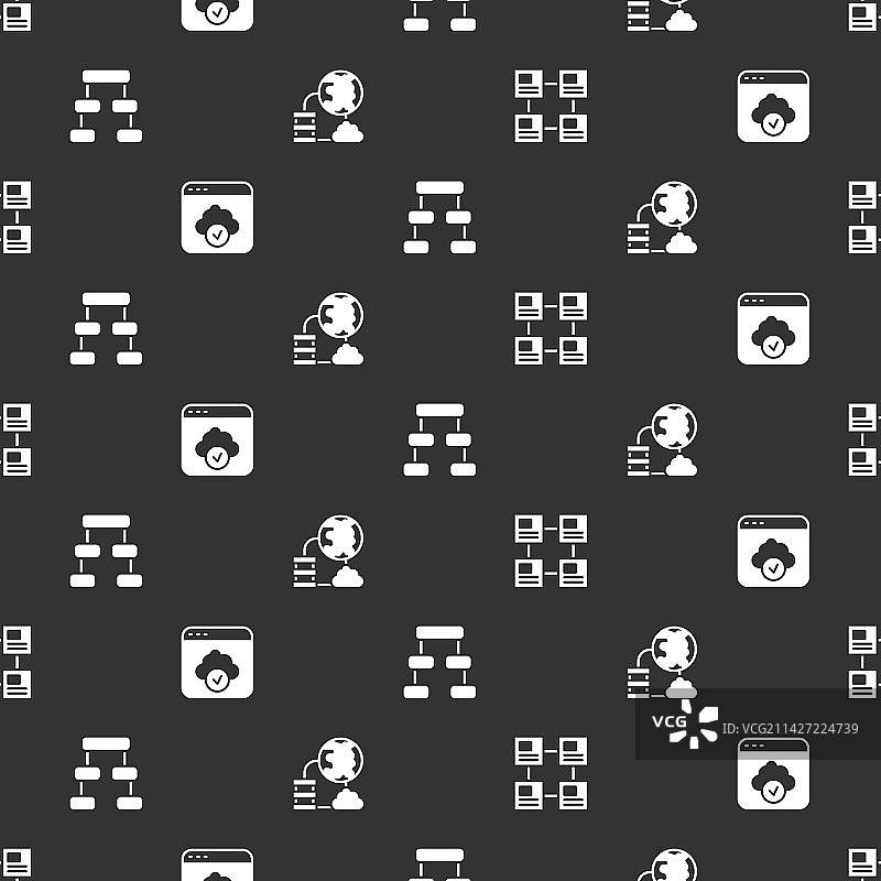 层级结构组织图云技术套装图片素材