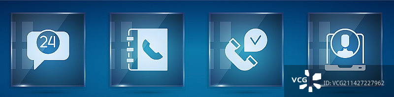 24小时客服电话通讯录图片素材
