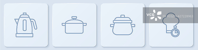 电热水壶锅具厨师套装图片素材