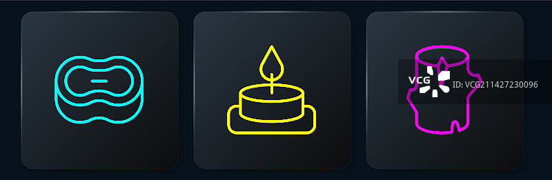 肥皂、木头和香薰蜡烛图片素材