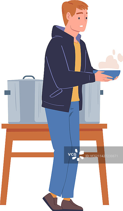 志愿者为难民提供食物和支持图片素材