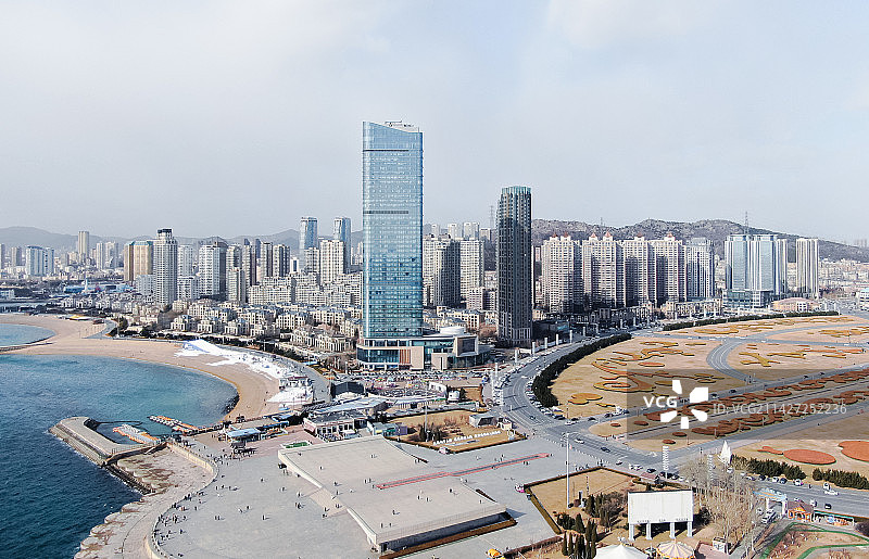 大连星海广场航拍图片素材