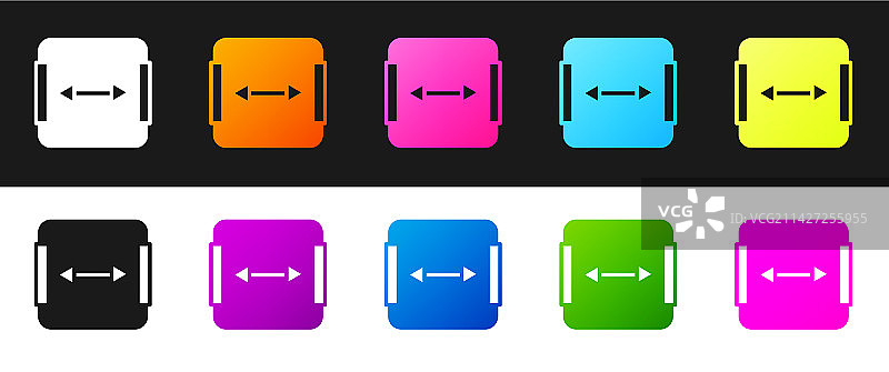 黑色背景上的面积测量图标图片素材