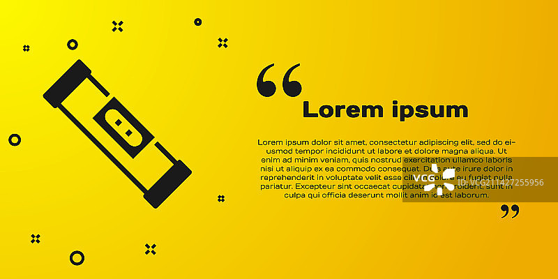 黑色建筑气泡水平仪图标图片素材