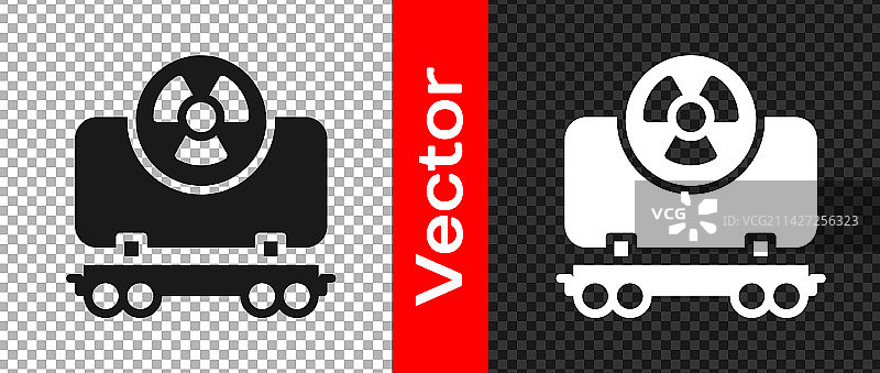 黑色放射性货运列车车厢图标图片素材