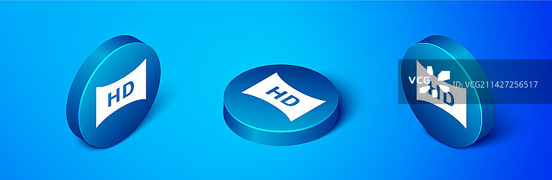 2.5D孤立的高清电影录像带框图标图片素材