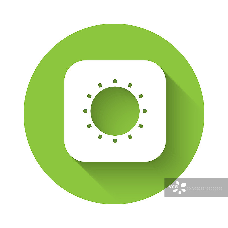 带长阴影的白色太阳图标图片素材