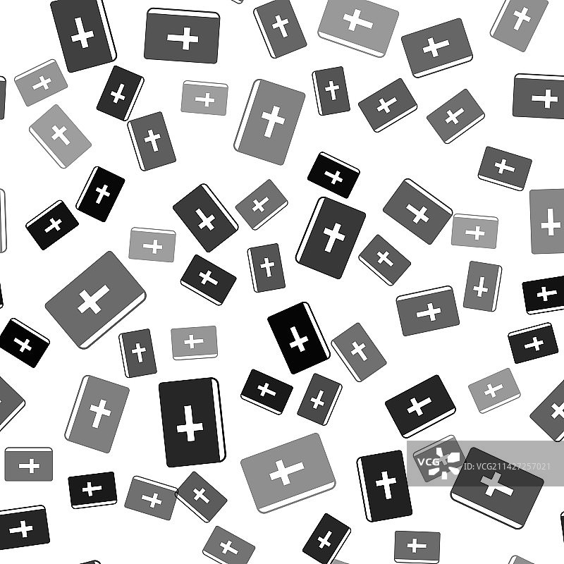 黑色圣经书籍图标无缝隔离图片素材