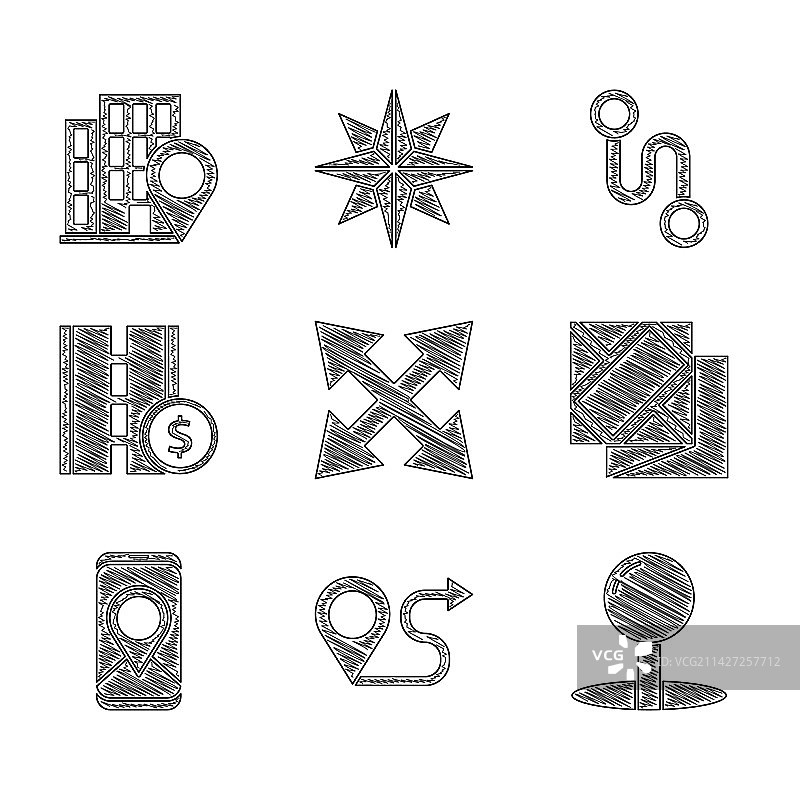 道路交通标志路线定位图钉图片素材