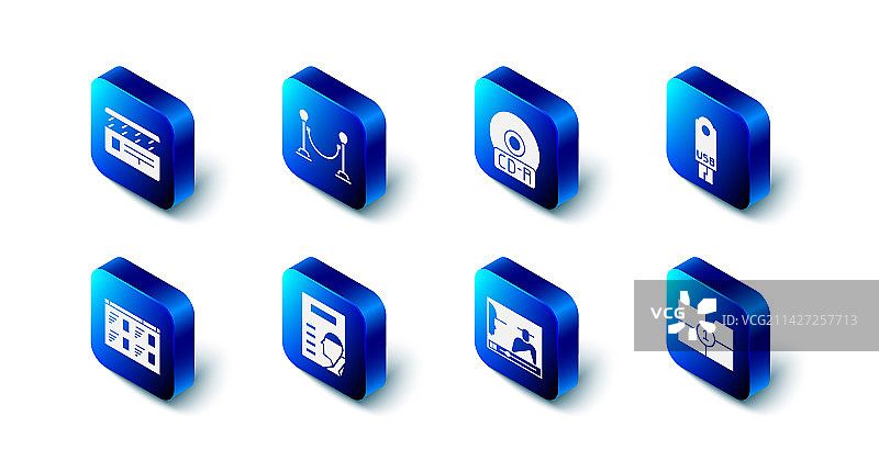绳索障碍、CD/DVD光盘、USB闪存盘组合图片素材