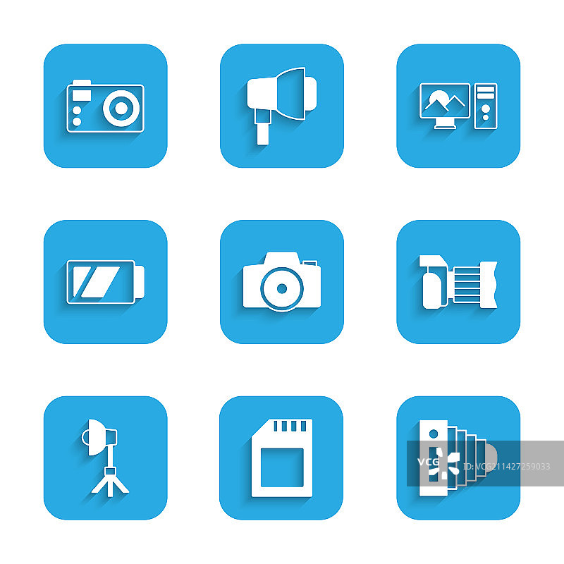 摄影器材：相机、SD卡、柔光箱图片素材