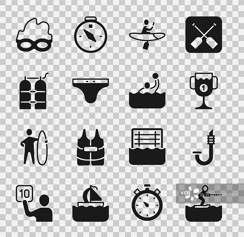 滑水男子呼吸管奖杯皮划艇素材图片素材