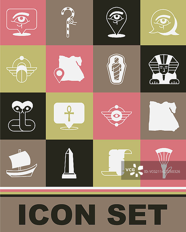 埃及莲花斯芬克斯地图荷鲁斯之眼素材图片素材