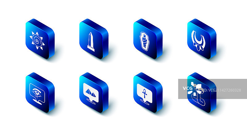 埃及亚历山大方尖碑木乃伊套装图片素材