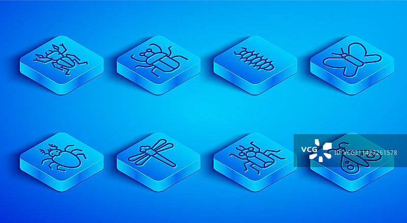 甲虫、鹿、臭虫、蜈蚣素材图片素材