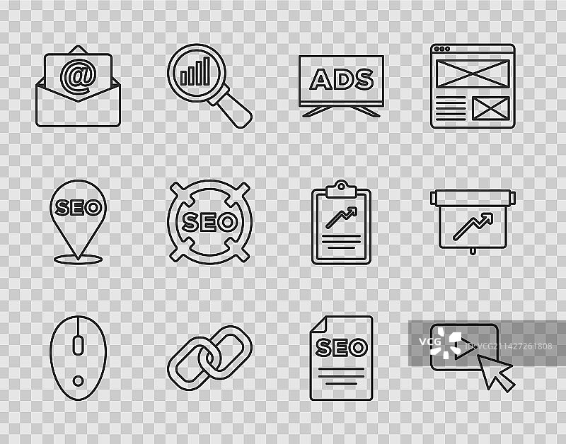 带有广告链的电脑鼠标图片素材