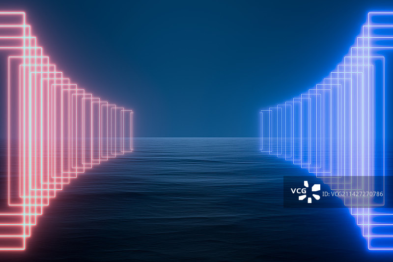 科技概念背景图，科技互联网概念的地标建筑图片素材