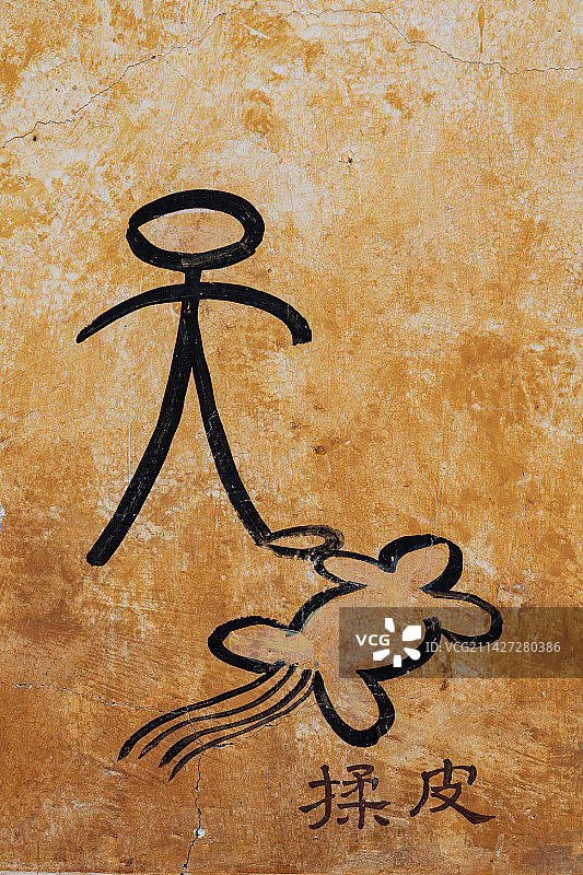 云南丽江东巴象形文字图片素材