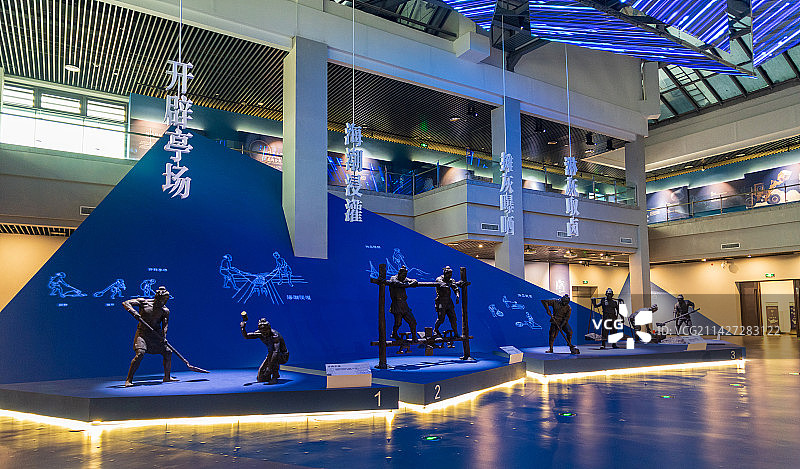 中国第一座海盐博物馆就建造在江苏盐城，展示中国海盐文化及发展历程图片素材