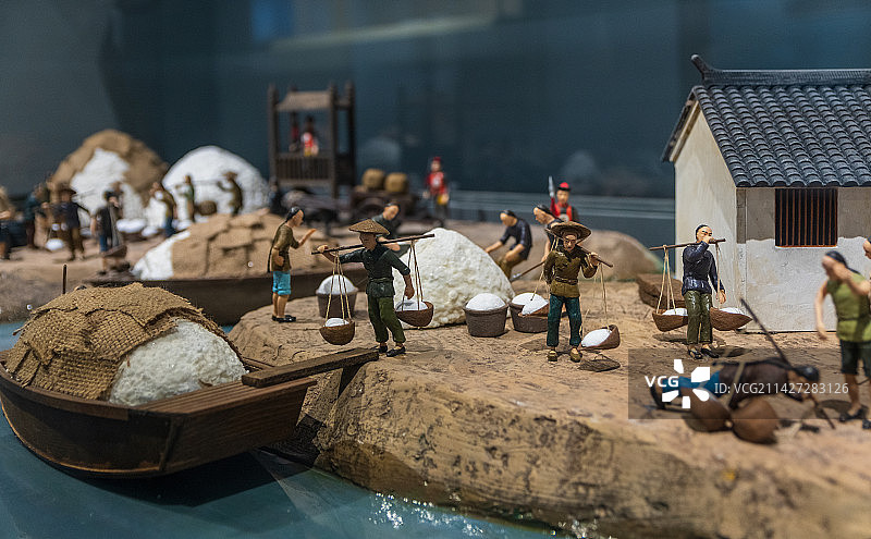 中国第一座海盐博物馆就建造在江苏盐城，展示中国海盐文化及发展历程图片素材