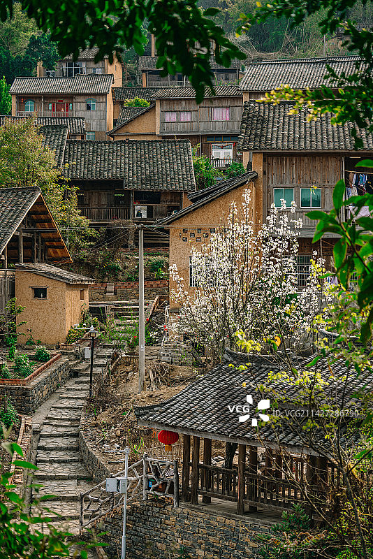 2023年3月13日，贵州省黔西南布依族苗族自治州册亨县丫他镇板万村，“最后的布依家园”古村落。图片素材